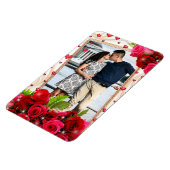 Kühlschrank Magnet Couple Foto Red Hearts Rose (Linke Seite)