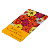 Kühlschrank Magnet farbenfrohe Zinnias-Vorlage (Linke Seite)