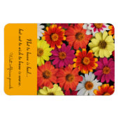 Kühlschrank Magnet farbenfrohe Zinnias-Vorlage (Horizontal)