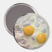 Kühlschrank Magnet: Frittiertes Ei Magnet (Vorderseite/Rückseite)