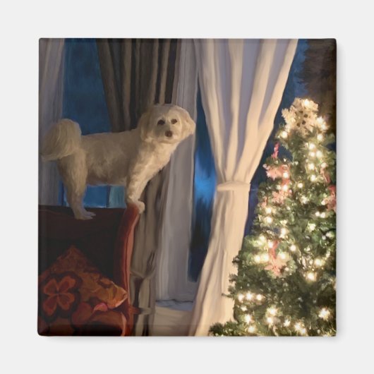 Kühlschrank Magnet Gewartet für Santa Paws (Vorne)