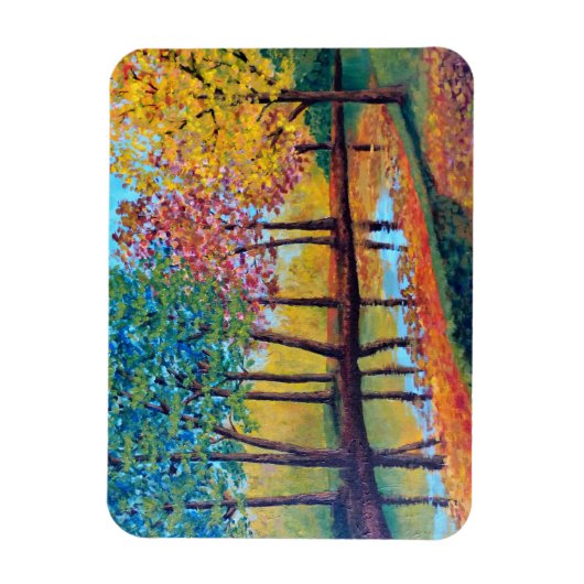 Kühlschrank Magnet - Herbstreflektionen. (Vertikal)