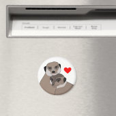 Kühlschrank-Magnet "Meerkats in Liebe" Magnet (In Situ (Geschirrspüler))