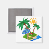 Kühlschrank Magnet mit Stranddesign (Vorderseite/Rückseite)