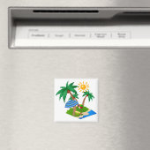 Kühlschrank Magnet mit Stranddesign (In Situ (Geschirrspüler))