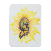 Kühlschrank Magnet Monarch & Sonnenblumen (Vertikal)