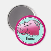 Kühlschrank Magnet, Namensvorlage, Niedlicher Hipp Magnet (Vorderseite/Rückseite)