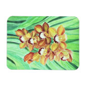 Kühlschrank Magnet - Orange & Gelbe Orchideen (Horizontal)