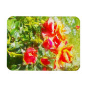 Kühlschrank Magnet - Orangefarbene Rose (Horizontal)