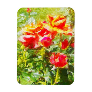 Kühlschrank Magnet - Orangefarbene Rose