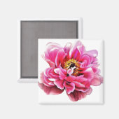 Kühlschrank Magnet Pink Peony (Vorderseite/Rückseite)