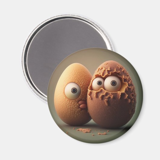 Kühlschrank-Magnet, surrealische Eier Magnet (Vorderseite/Rückseite)