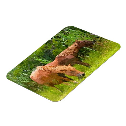 Kühlschrank Magnet Wilde Pferde (Linke Seite)