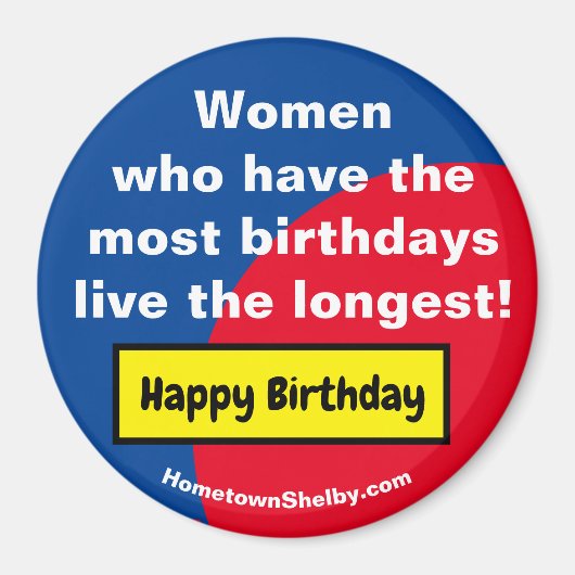 Kühlschrank Magnet zum Geburtstag (Vorne)
