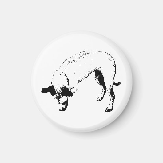 Kühlschrank scheuer Terrier Magnet (Vorne)