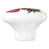 Kühlschrank Schubladen Makeover 4 Erdbeeren Keramikknauf (Seitenansicht)