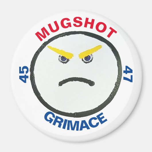Kühlschrank-Taste GRIMACE MUGSHOT Magnet (Vorne)