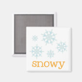 Kühlschrank Weather - SNOWY Magnet (Vorderseite/Rückseite)