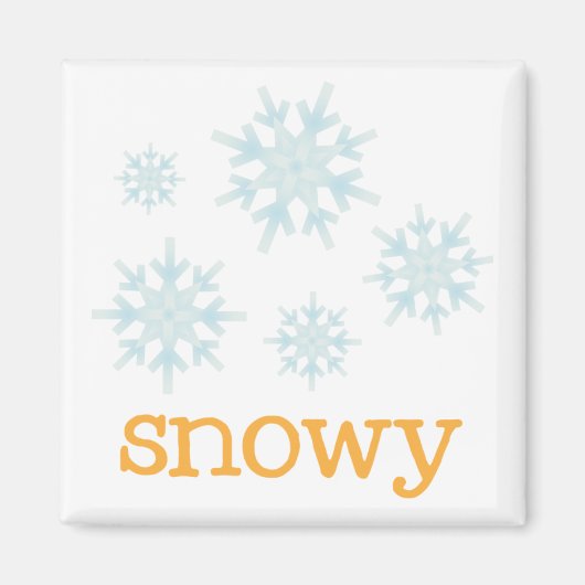 Kühlschrank Weather - SNOWY Magnet (Vorne)