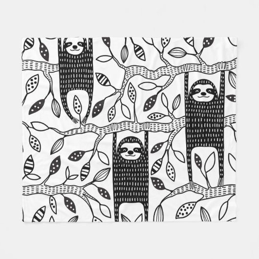 Kühlschränke: Süße Tier Muster. Fleecedecke (Vorderseite (Horizontal))