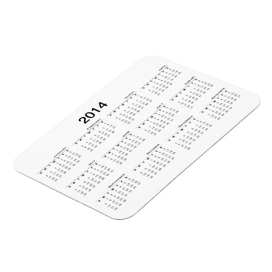 Kühlschrankmagnet 2014 magnet (Linke Seite)