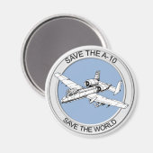 Kühlschrankmagnet A-10 gerettet (Vorderseite/Rückseite)