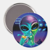 Kühlschrankmagnet Alien bringt mich zu deinem Part (Vorderseite/Rückseite)