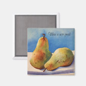 Kühlschrankmagnet - Birnen (Vorderseite/Rückseite)