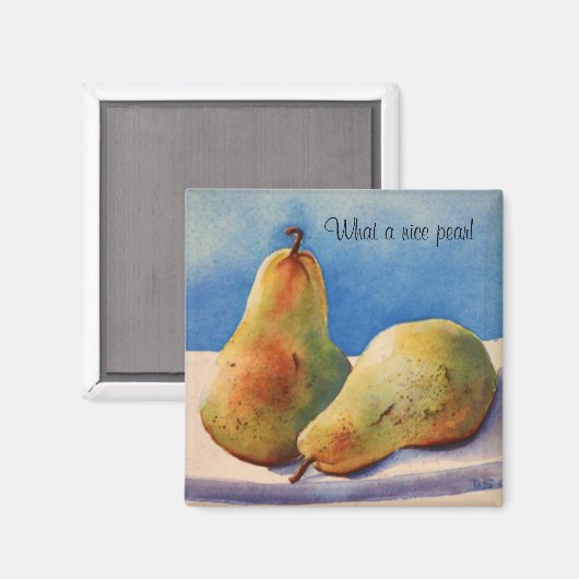 Kühlschrankmagnet - Birnen (Vorderseite/Rückseite)