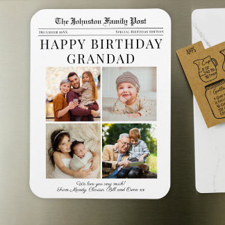 Kühlschrankmagnet Birthday Newspapier benutzerdefi Magnet