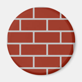Kühlschrankmagnet (Brick Red & Gray)