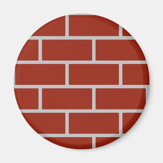 Kühlschrankmagnet (Brick Red & Gray) (Vorne)