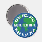 Kühlschrankmagnet der Erde mit benutzerdefiniertem (Vorderseite/Rückseite)