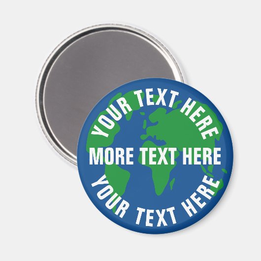 Kühlschrankmagnet der Erde mit benutzerdefiniertem (Vorderseite/Rückseite)