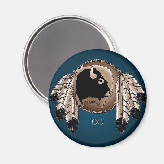 Kühlschrankmagnet der Ersten Nationen (Vorderseite/Rückseite)