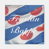 Kühlschrankmagnet der friesischen Flagge (Fryslan (Vorne)