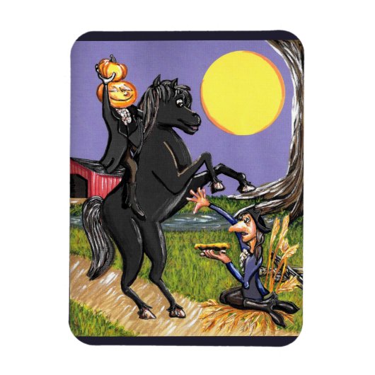 Kühlschrankmagnet des kopflosen Horsemans Ichabod Magnet (Vertikal)