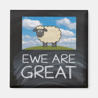 Kühlschrankmagnet "Ewe are Great" Schafspuppe