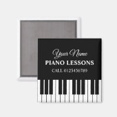 Kühlschrankmagnet für Klavierlehrer (Vorderseite/Rückseite)