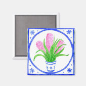 Kühlschrankmagnet "Hyacinths" (Vorderseite/Rückseite)