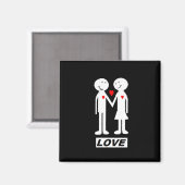 Kühlschrankmagnet "Liebe" (Vorderseite/Rückseite)