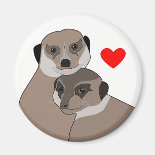 Kühlschrankmagnet "Meerkats in der Liebe "