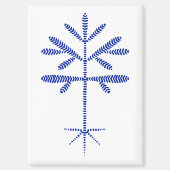 Kühlschrankmagnet mit blauem Sapling (Vorderseite)