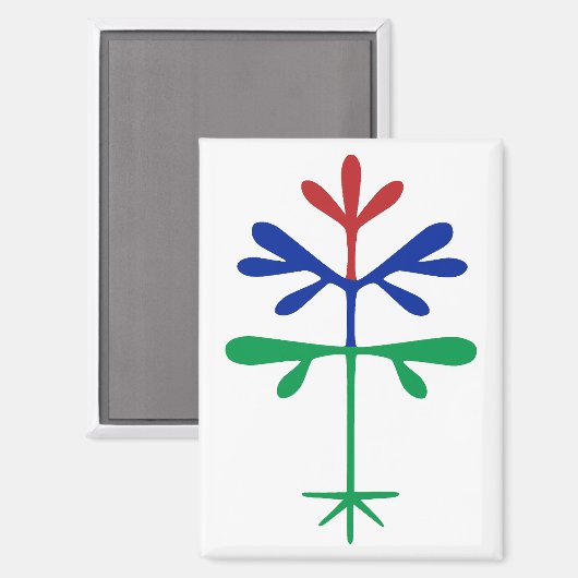 Kühlschrankmagnet mit dreifarbiger Sapling (Vorderseite/Rückseite)