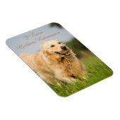 Kühlschrankmagnet mit Golden Retriever und Slogan Magnet (Rechte Seite)