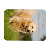 Kühlschrankmagnet mit Golden Retriever und Slogan Magnet (Horizontal)