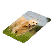Kühlschrankmagnet mit Golden Retriever und Slogan Magnet (Linke Seite)
