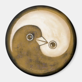 Kühlschrankmagnet mit goldenen YinYang-Friedenstru