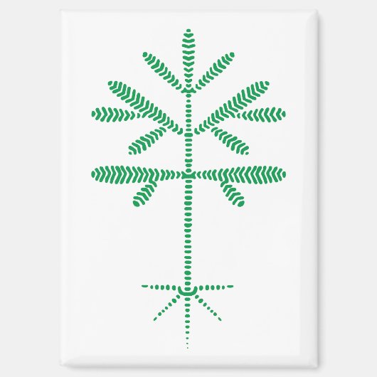 Kühlschrankmagnet mit grünem Schnitt (Vorderseite)