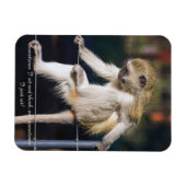 Kühlschrankmagnet mit Monkey und Slogan Magnet (Horizontal)